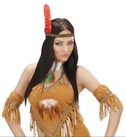 Hoofdband Indiaan Met Veer -Kledingwinkel Van Roodkapje 0330h d 3