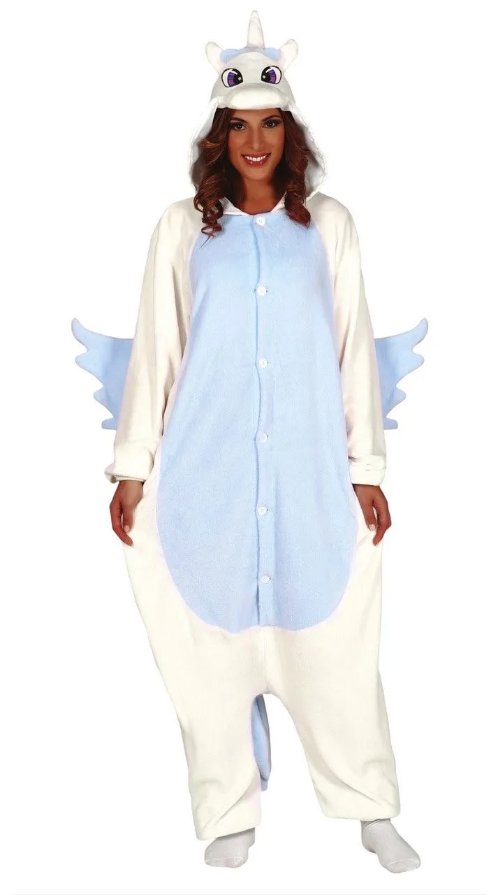 Fantastische Eenhoorn Pyjama Blauw Kostuum 1 Fantastische Eenhoorn Pyjama Blauw Kostuum