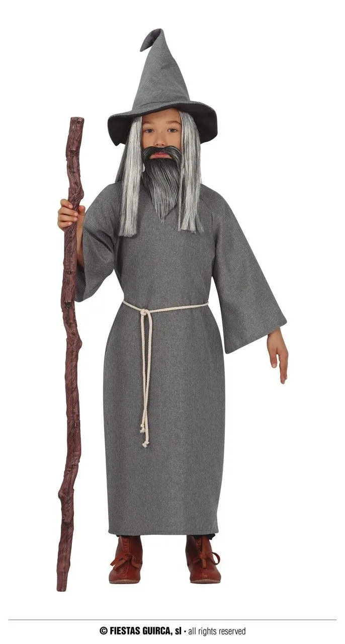 Grijze Goedwillende Magier Istar Kind Kostuum 1 Grijze Goedwillende Magier Istar Kind Kostuum