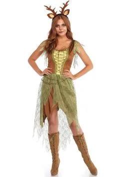 Bos Faun Met Gewei Vrouw Kostuum