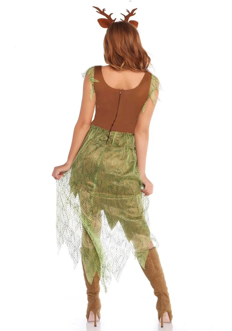 Bos Faun Met Gewei Vrouw Kostuum 2 Bos Faun Met Gewei Vrouw Kostuum - Afbeelding 2