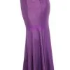 Glimmende Spandex Zeemeermin Rok Paars Vrouw