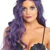 Golvende Pruik Heks Zeemeermin Paars