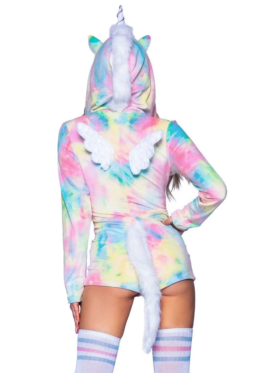 Fantastische Fantasie Eenhoorn Tie Dye Vrouw Kostuum 2 Fantastische Fantasie Eenhoorn Tie Dye Vrouw Kostuum - Afbeelding 2