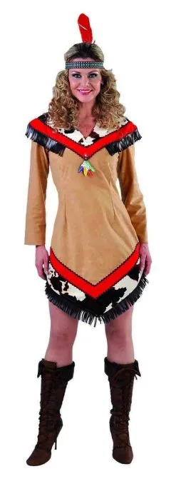 Wolastoqiyik Indiaan Wilde Westen Vrouw Kostuum