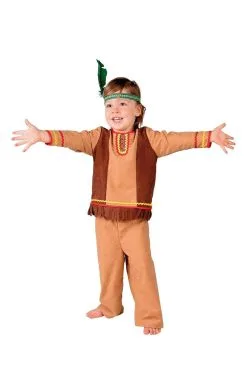 Zoon Van Het Opperhoofd Indiaan Bruin Kind Kostuum