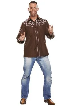 Country Blouse Linedance Bruin Man