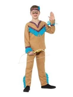 Mississippi Indiaan Wilde Mustang Jongen Kostuum