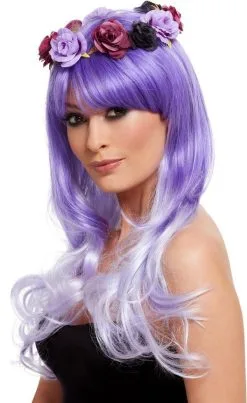 Sprookjes Pruik Met Bloemen Bevallige Fee