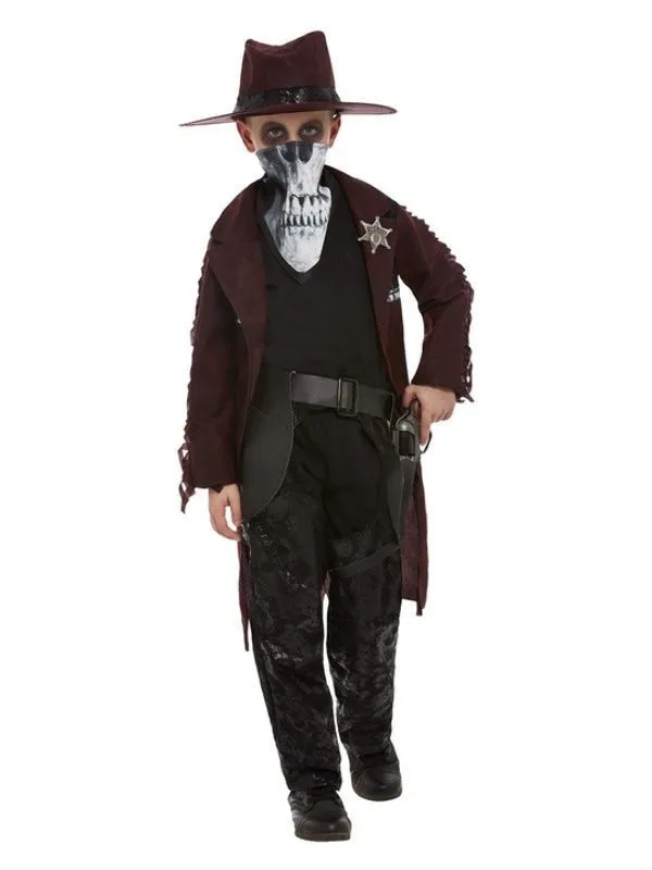 Luxe Cowboy Met Schedelmasker Jongen Kostuum 1 Luxe Cowboy Met Schedelmasker Jongen Kostuum