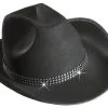 Cowboyhoed Zwart Met Strass Band