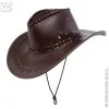 Cowboyhoed Lederlook Met Decoratie, Bruin