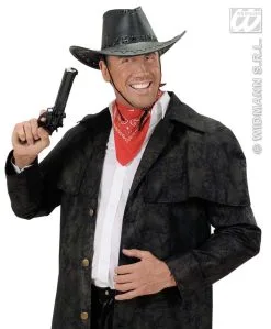 Cowboyhoed Lederlook Met Decoratie, Zwart -Kledingwinkel Van Roodkapje wdm1014 2899n c 1