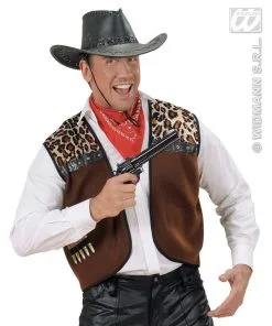 Cowboyhoed Lederlook Met Decoratie, Zwart -Kledingwinkel Van Roodkapje wdm1014 2899n d 1