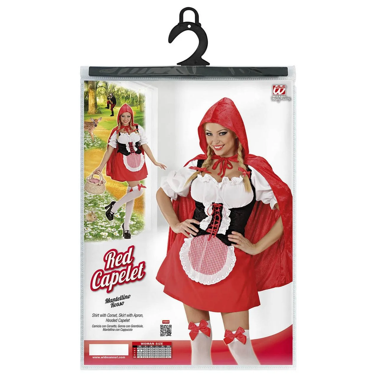 Sprookjesachtig Rood Kapje, Sexy Kostuum Vrouw 2 Sprookjesachtig Rood Kapje, Sexy Kostuum Vrouw - Afbeelding 2