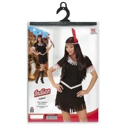 Chadaka Indiaanse Zwart Vrouw Kostuum -Kledingwinkel Van Roodkapje wdm1014 6701 d 13