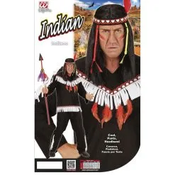 Winnetou De Krijger Indiaan Zwart Man Kostuum -Kledingwinkel Van Roodkapje wdm1014 6721 c 11