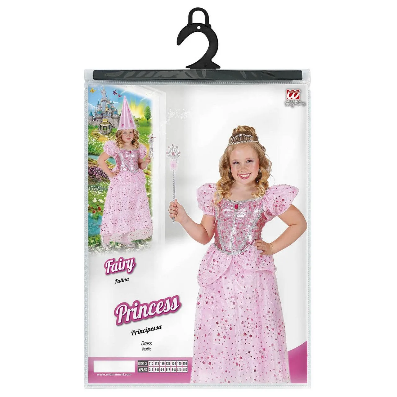 Prinses-Fee Roze Pink Fairy Kostuum Meisje 2 Prinses-Fee Roze Pink Fairy Kostuum Meisje - Afbeelding 2