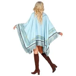 Luxe Hemelsblauwe Indianen Poncho -Kledingwinkel Van Roodkapje wdm 2019 42932 3 10
