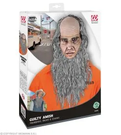 Hoofdbedekking Amish Met Baard En Bril -Kledingwinkel Van Roodkapje wdm 2021 02090 5