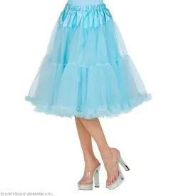 Knielange Tulle Rok Petticoat 65 Centimeter Lichtblauw Vrouw -Kledingwinkel Van Roodkapje wdm 2021 10358 3 2