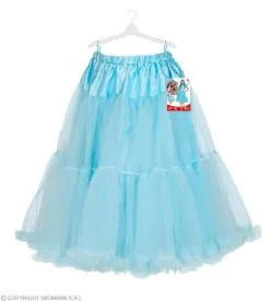 Knielange Tulle Rok Petticoat 65 Centimeter Lichtblauw Vrouw -Kledingwinkel Van Roodkapje wdm 2021 10358 5 2