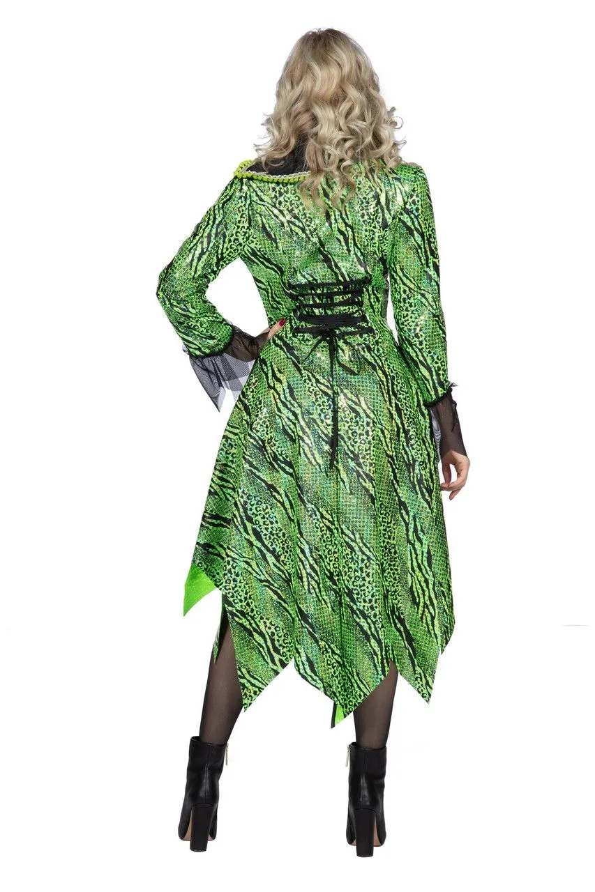 Bosfee Reptielen Draak Jas Groen Vrouw 3 Bosfee Reptielen Draak Jas Groen Vrouw - Afbeelding 3