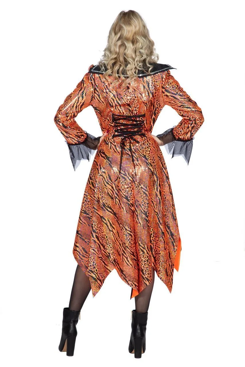 Bosfee Reptielen Draak Jas Oranje Vrouw 3 Bosfee Reptielen Draak Jas Oranje Vrouw - Afbeelding 3